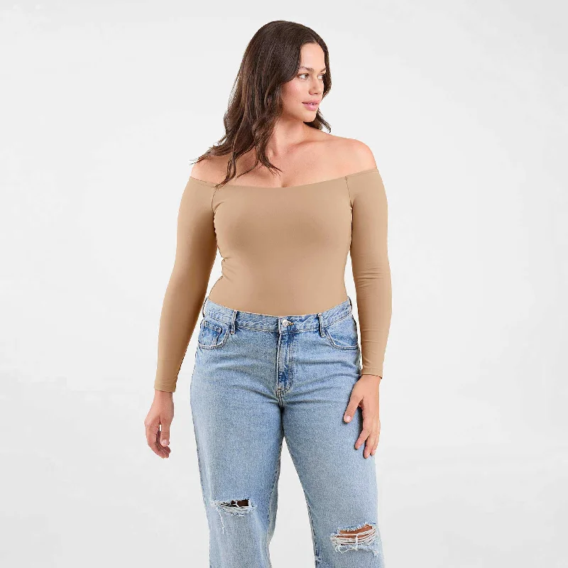 Off The Shoulder Bodysuit | Oat