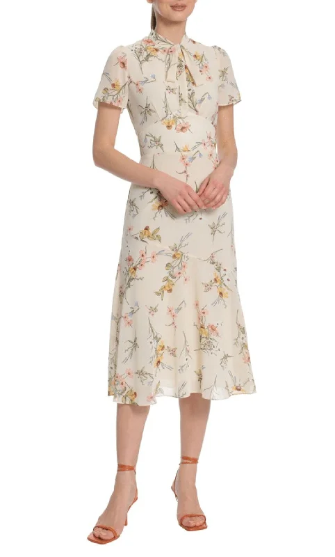 Maggy London G5164M - Printed A-line Modest Dress