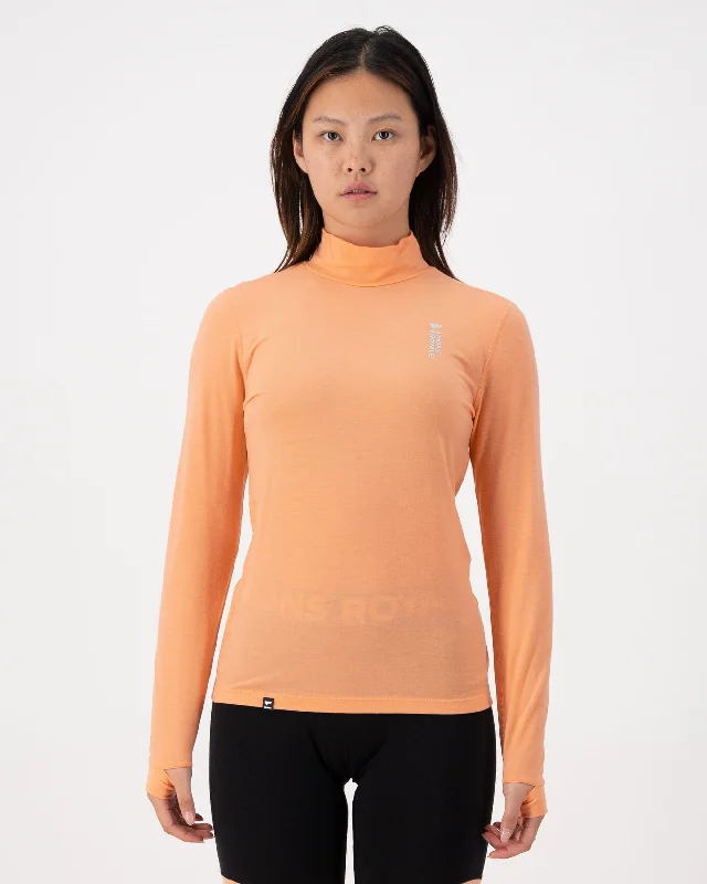 Cascade Merino Base Layer Mock Neck Long Sleeve - Punch