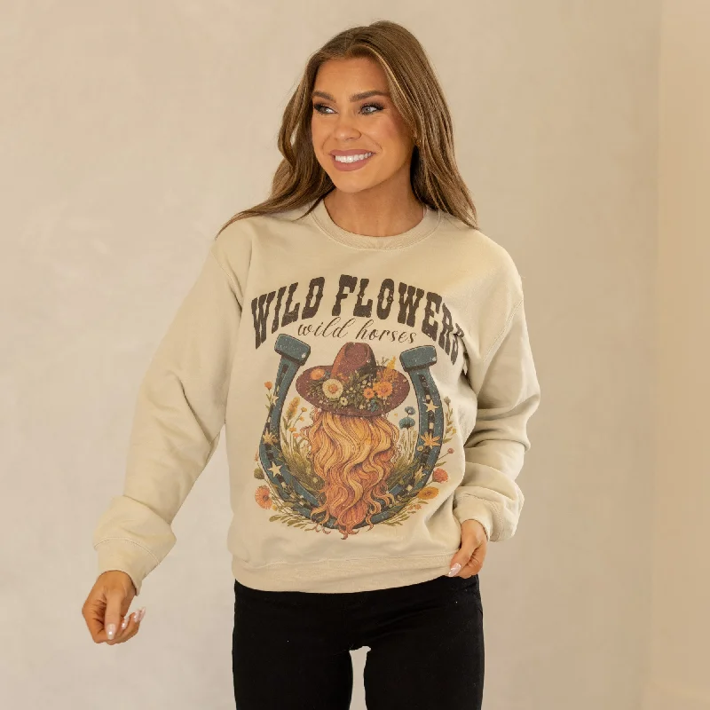 Wild Flowers Graphic Long Sleeve Sweater