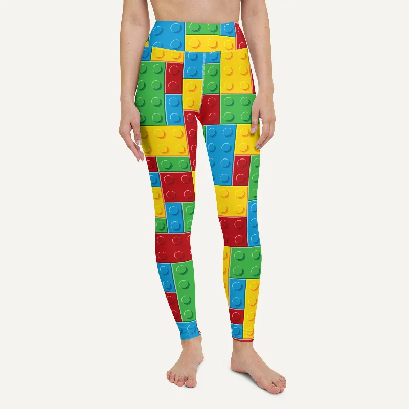 Toy Building Blocks High-Waisted Leggings