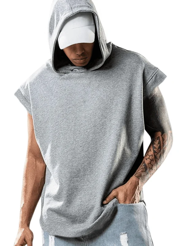 Men's Loose Hooded Short Sleeve Shirt