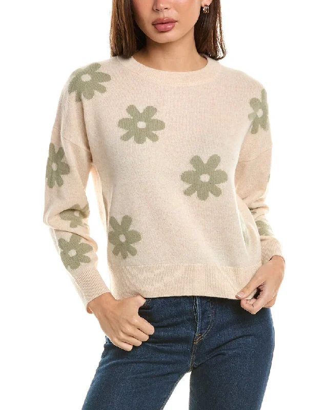 Magaschoni Flower Jacquard Cashmere Sweater