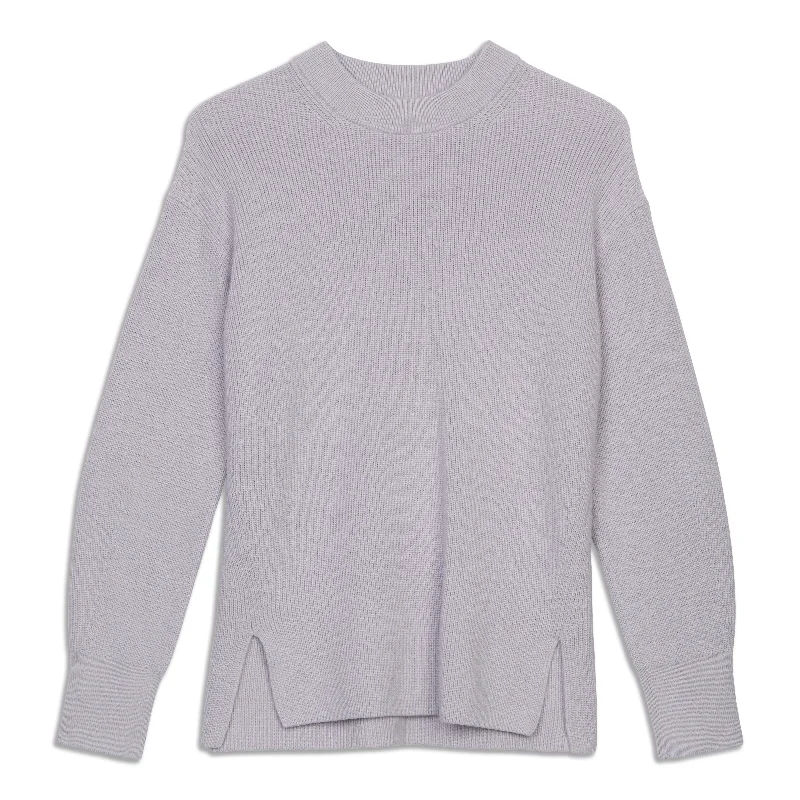 Merino Wool-Blend Ribbed Crewneck Sweater - Resale