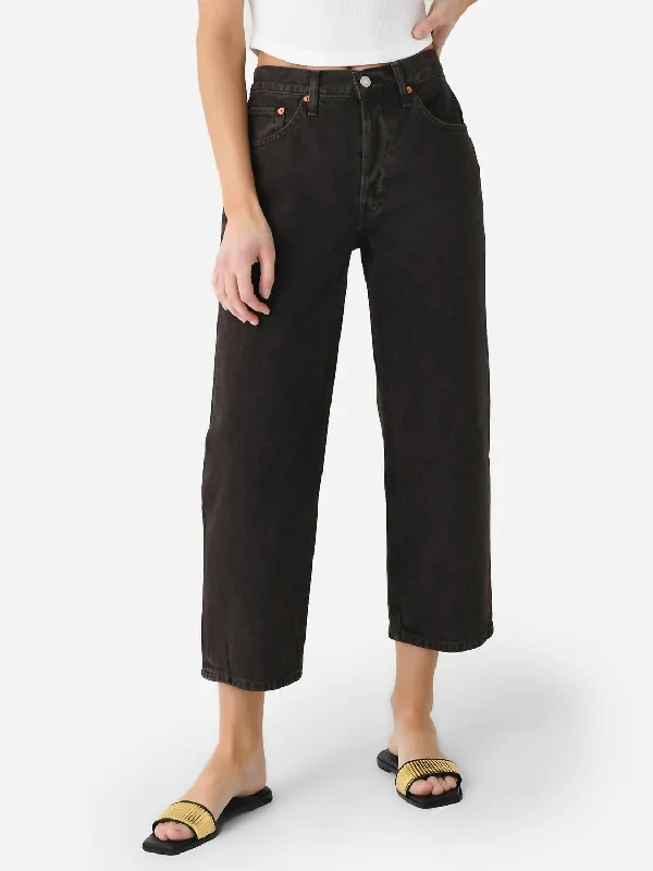 Loose Crop Jean In Cocoa