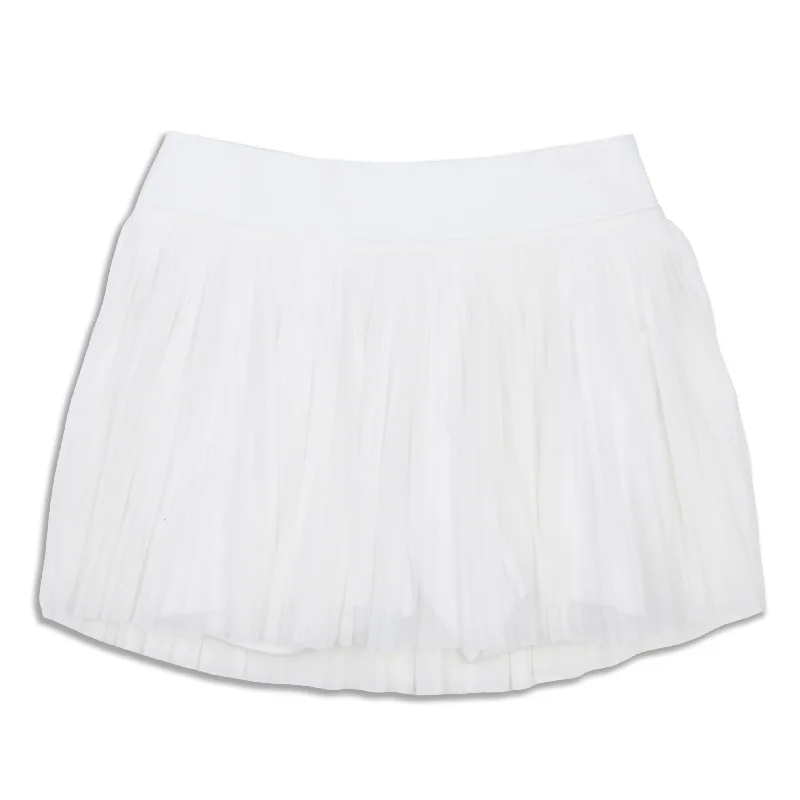 Mesh Pleats Mid-Rise Mini Tennis Skirt - Resale