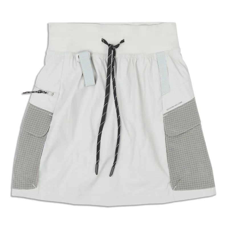 Multi-Pocket Cargo High-Rise Hiking Skirt