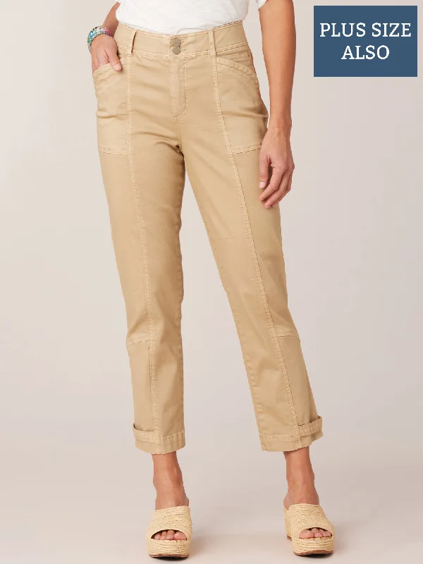 Plus Size "Ab"solution High Rise Tapered Utility Pant