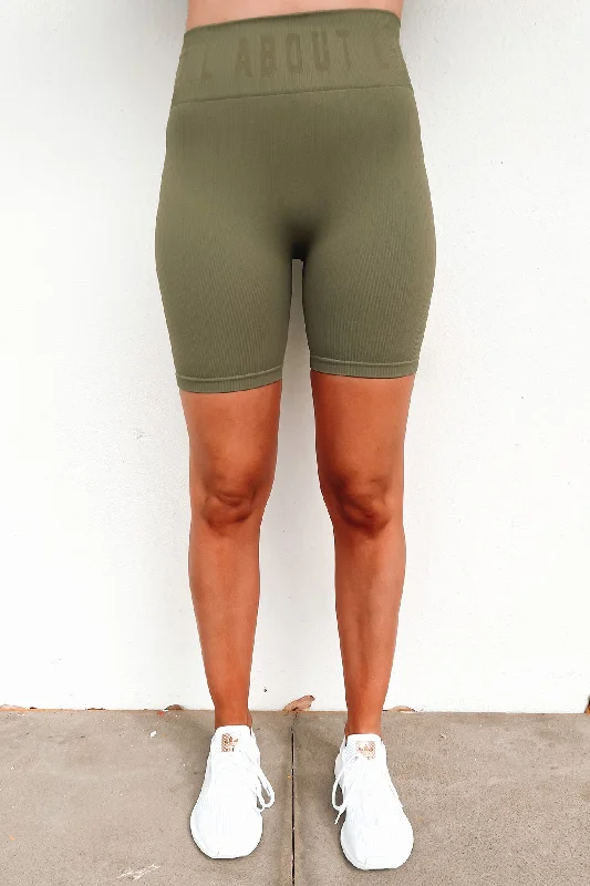 Remi Rib Bike Short Khaki