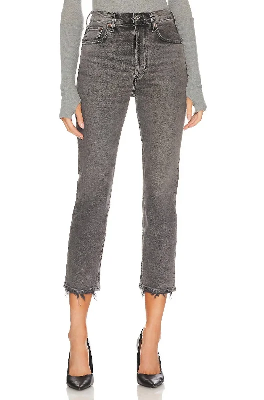 Riley High Rise Straight Crop Jean In Century