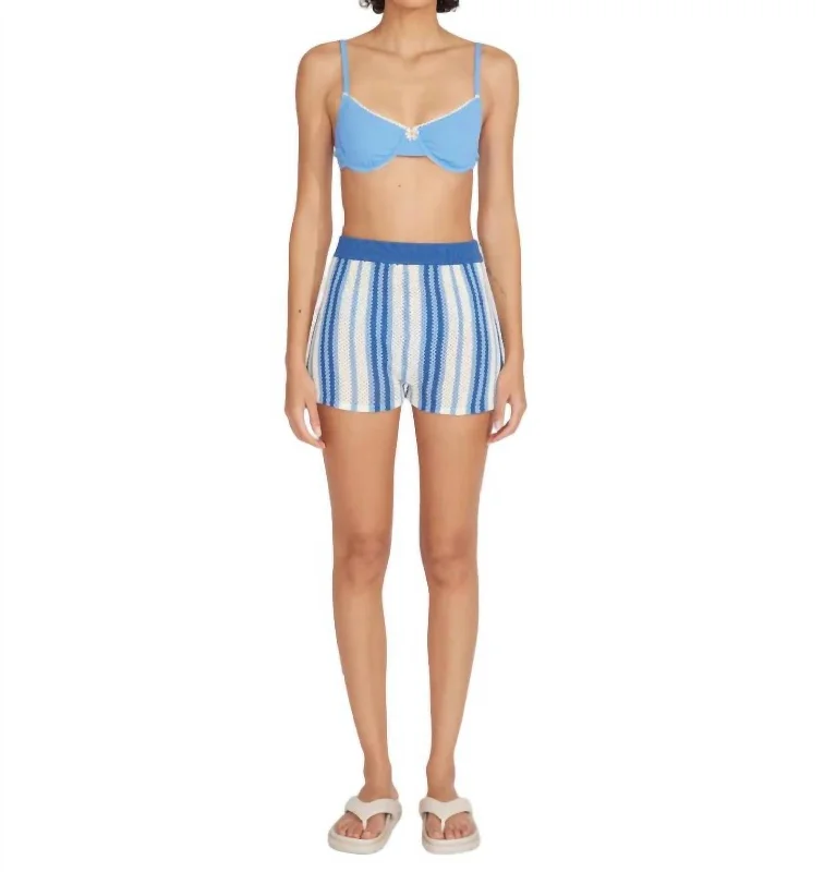 The Charlie Short In Marina Blue Stripe