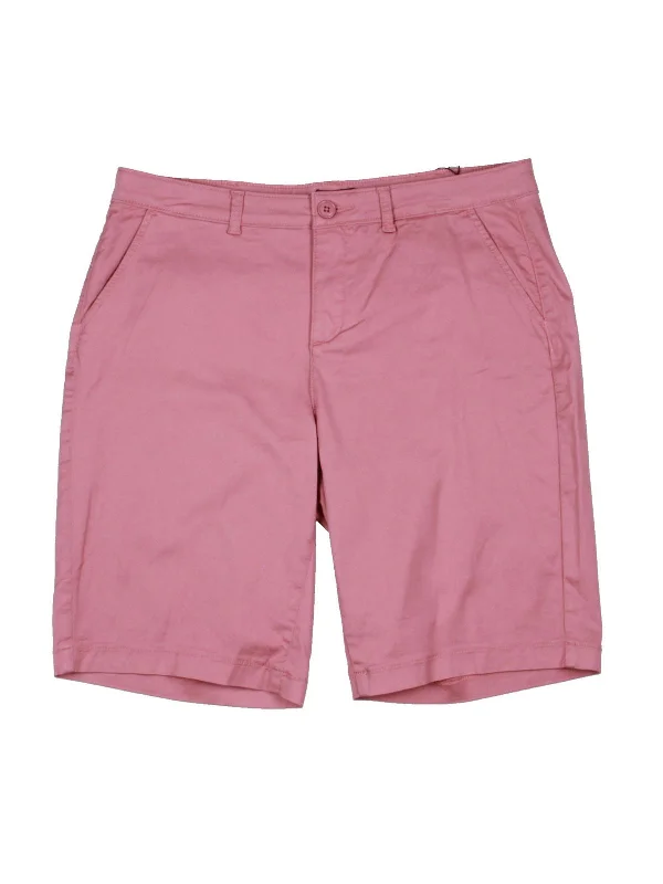 Womens Khaki Above-Knee Bermuda Shorts