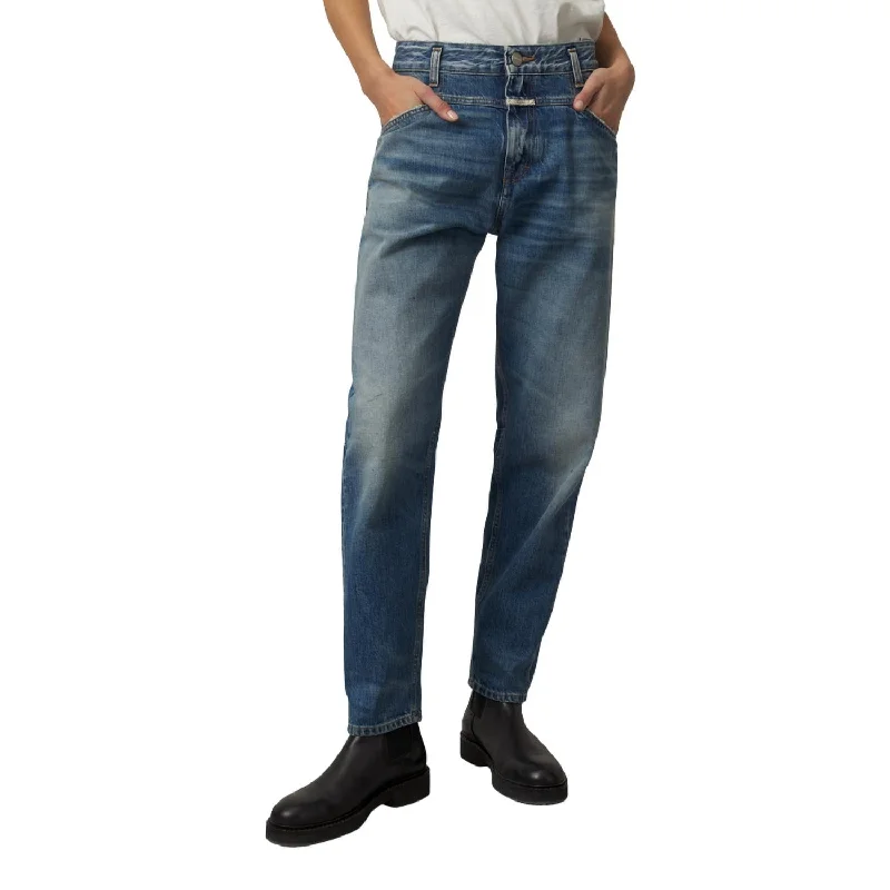 X-Lent Straight Leg Jean In Mid Blue