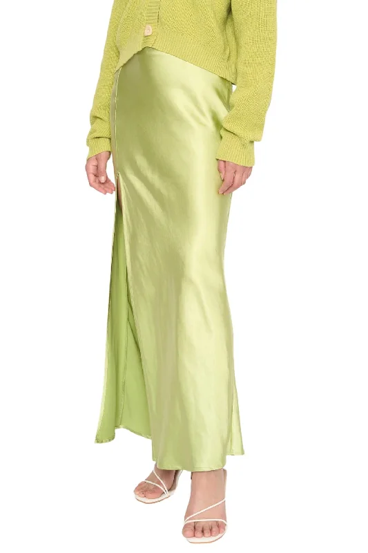 Daliah Maxi Skirt In Lime