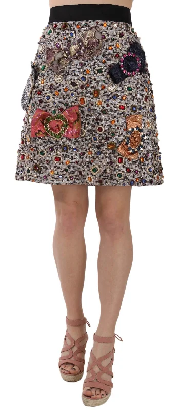 Dolce & Gabbana  Embellished High Waist Mini Women's Skirt