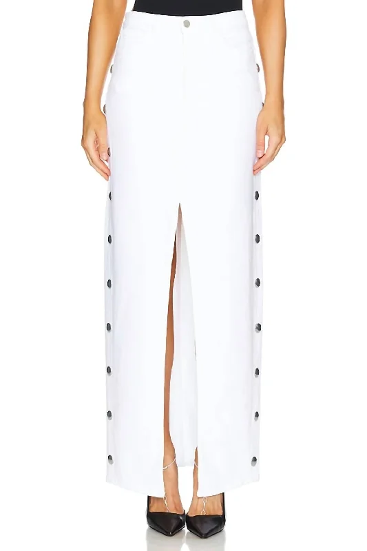 Elizabella Long Skirt In Blanc