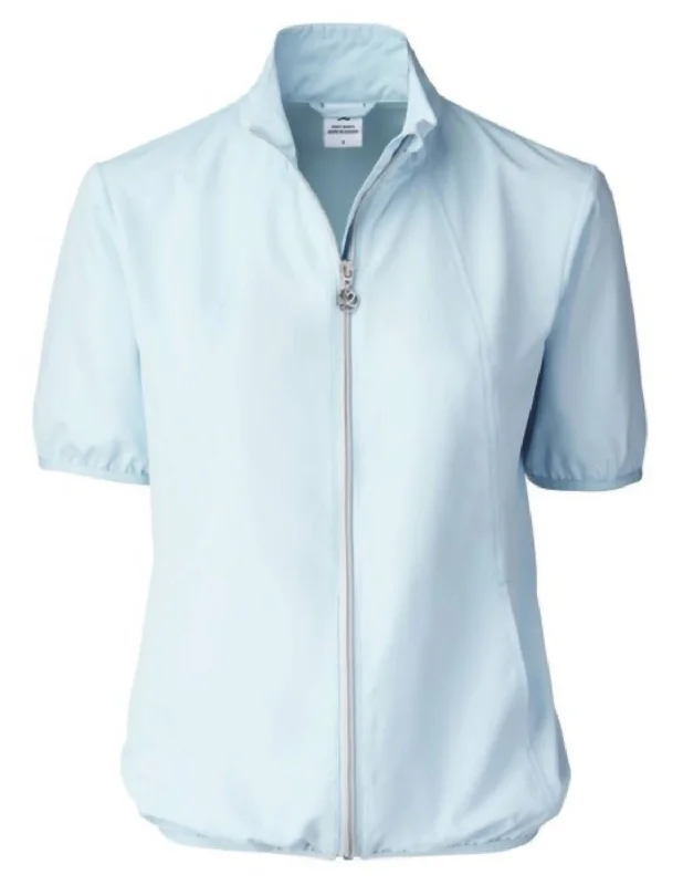 Mia Short Sleeve Wind Jacket In Breeze