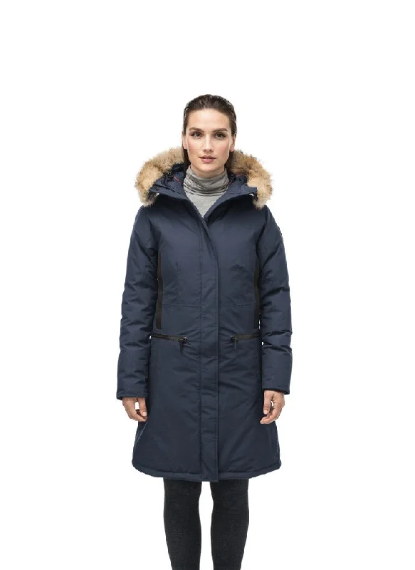 Nobis ALISSA LADIES MIDI FITTED PARKA NAVY