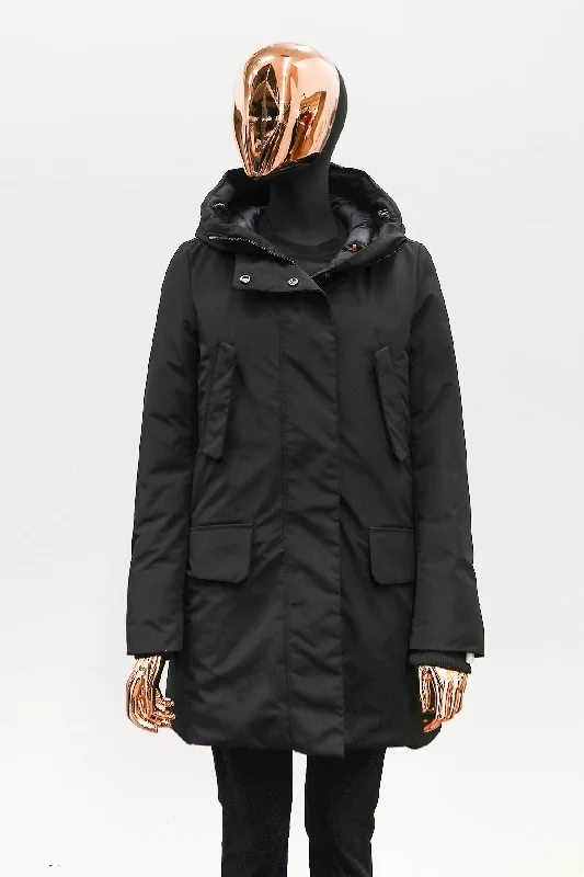 WOMENS COPY WINTER HOODED PARKA BLACK