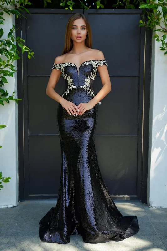 Portia and Scarlett Plunge Sequin Prom Dress PS24521