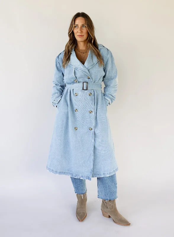 Alma Denim Trench Coat