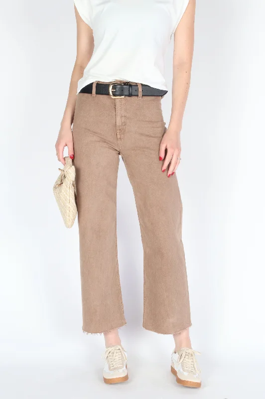 Penny High Rise Crop - Cashew